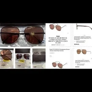 UNISEX FENDI HOLOGRAM PILOT AVIATOR ROMA AMOR BROWN GOLD FLASH SUNGLASSES Fendi | Accessories | Unisex Fendi Hologram Pilot Aviator  main image 4